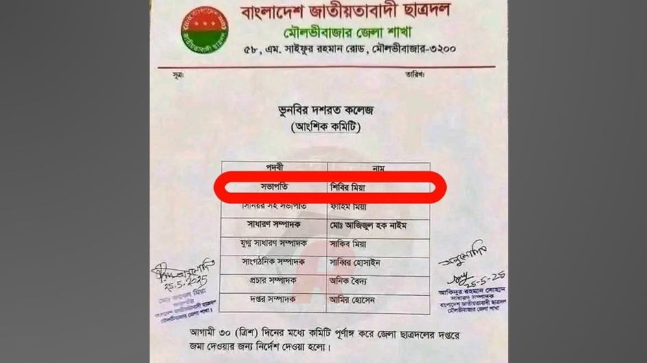 ছাত্রদলের সভাপতি হলেন শিবির